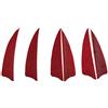 SHARROW 50pcs Tiro con L'Arco Piuma di Freccia Naturale Freccia Piuma di Tacchino Fletches Fletching (Rosso)