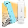 HIONXMGA 2 Pezzi Luce per Lettura Libri a Letto,Luce da Lettura a LED Portatile con Clip,3 Colori Ambra e Regolazione Continua della Luminosità,Lampada Lettura Ricaricabile USB,Perfetta per Amanti dei Libri