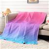 DECMAY Copriletto Singolo 150 x 200 cm, Trapunta con Cuciture Rosa Viola Motivo a Forma di Cuore, Trapuntino Revisibile Per Bambini, Ragazze, Adolescenti
