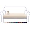 Granbest Federa per cuscino per divano, super morbida, in tessuto jacquard, con fondo elastico (3 posti, beige)