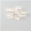 STARRYOL 40W Moderna Lampada da soffitto a LED a forma di foglia, 50 cm di diametro Lampadario da soffitto bianco opaco per camera da letto, studio e sala da pranzo - 4000K Bianco caldo
