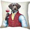 IL MAGGIOLINO | Fodera 40x40 Gobelin con Stampa Cane Oscar, Tessuto Doppio, Cerniera Nascosta, Made in Italy