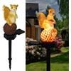 YZYOE Energia solare Pinecone scoiattolo luce, decorazione giardino resina carino animale lampada di terra, tramonto senza fili all'alba LED luci sconce impermeabile.