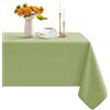 Romanstile Tovaglia Piccola Rettangolare 100x140 cm Verde Chiaro Antimacchia Antispruzzo Elegante da Esterno, Copri Tavolo per 4 Posti, per Tavolo da Pranzo, Caffè, Pasqua, Party, Feste e Giardino
