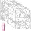GETRICH 12 Fogli 600 Pezzi Lettere Adesive, Bianche Adesivi Lettere e Numeri Adesivi, Fai da te Adesivi Lettere Alfabeto in Vinile per Scrapbooking, Cassette Postali Biglietti di Auguri, Artigianato