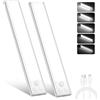 Ylatoial Luce Armadio LED, Armadio Led con Sensore di Movimento, USB Ricaricabile Magnetica Lampada, Dimmerabile Luce Led Sottopensile per Cucina Scale Corridoio Bagno Garage