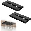 RedDreamer - Portabicchieri da vino nero da 35,6 cm, in acciaio