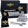 WHISISKEY Set Pietre di Whisky - 18 Cubetti di Ghiaccio Riutilizzabili - Set Whisky Regalo - Idee Regalo Uomo Compleanno - Scatola Regalo - Accessori da Whisky