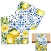 WYRGQIQN Runner da Tavola Moderno, Verde Salvia - Centro Tavola Moderno, Elegante con Design di Limone,per primavere ed estate, decorazione per cucina, tavolo da pranzo, interni, feste o festività