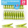 culiclean Molletta per Bucato fiore, con e motivo Eco Dot, 20 mollette verde eco green, robuste Soft Grip Clip Clothes Pegs resistenti ai raggi UV, mollette per stendere il bucato