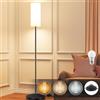 TONGLIN Lampada da Terra Salotto,9W LED 3 Temperature di Colore Dimmerabile Lampada da Terra, Lampade da Terra con Paralume Regolabile e Interruttore a Pedale,Piantana per Camera da Letto, Ufficio
