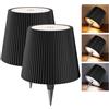 Nulmvic 2 Pezzi Lampada per Bottiglia LED Ricaricabile - Lampada da Tavolo Senza Fili Dimmerabile 3 Colori - IP54 Impermeabile Comando a Tocco per Interno Esterno Famiglia Ristorante Bar (Nero)