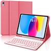 FOGARI Tastiera Magnetica per iPad 10 Generazione 10.9" 2022, Custodia con iPad 10a Generazione 2022, QWERTY Italiano Keyboard Bluetooth Staccabile per iPad 10.9, Rosso Begonia