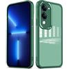 YUXING Cover per Vivo Y29s 5G / Vivo Y04 4G Custodia Trasparente con Pellicola Protettiva Lenti Morbida Ultra Sottile Antiurto Bumper Slim Case - Verde