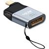 Cable Technologies Adattatore da USB C maschio a Display Port 1.4 8K@60Hz femmina + porta USB C femmina 65W PD 3.0 | Convertitore DP in Alluminio compatibile con Thunderbolt 3/4, iPhone, Macbook, iPad, Samsung, ec