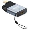 Cable Technologies Adattatore da USB C maschio a Mini Display Port 1.4 8K@60Hz femmina + porta USB C femmina 65W PD 3.0, Convertitore Mini DP, Alluminio compatibile con Thunderbolt 3/4, iPhone, Macbook, iPad, Samsung,ec