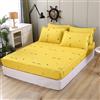 Highdi Lenzuola con Angoli Matrimoniale in Microfibra - profondità 27cm, Stile Moderno Elasticizzati Lenzuolo con Angoli Singolo per Bambini e Adulti (180x200cm+27cm,Giallo Banana)