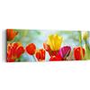 ARTTOR Quadro su Tela Tulipano fiore piantagione prato Stampe da Parete 90x30cm Quadri Moderni Soggiorno Camera da Letto 1 pezzo Piccoli Decorazione Murale Wall Art Canvas Grafica Immagini AB90x30-2566