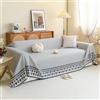VanderHOME Coperta per divano in Ciniglia, Copridivano, Trapunta Multiuso, Copriletto, Copridivano Resistente Ai Graffi Dei Gatti, Telo Copridivano 180 * 300cm-Grigio