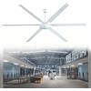 GZDXBF Ventilatore da Soffitto Senza Luce 200cm Ventilatore Industriale con Telecomando, 6 Pale per Camera da Letto, Soggiorno, Fattoria, Veranda(White)