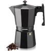 Magefesa Colombia Noir - Caffettiera Moka da 12 Tazze, Alluminio Extra Spesso, Adatta a Tutti i Tipi di Cucine, NON ADATTA A LAVASTOVIGLIE E INDUZIONE