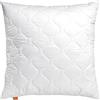 sleepling Comfort 190029 cuscino per letto, 100% raso di cotone, Oekotex, lavabile 60 gradi, Prodotto in UE, Garanzia di imbottitura, 80 x 80 cm, bianco