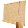 Generic Reed - Tenda avvolgibile per finestra, in bambù naturale, tende a rullo per esterni, per patio, tenda a pacchetto