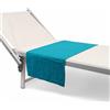 Morbidissimi Telo Multiuso in Spugna 100% Cotone, 40x100 cm con Tasche Portaoggetti, Telo per Sdraio, Asciugamano per Palestra, Mare, Piscina, Viaggi, Campeggio, Asciugatura Rapida, Leggero e Compatto, Ottanio
