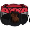 Lonsy Recinto portatile per animali domestici, recinto per cuccioli, recinto per animali domestici, recinto per cani e gatti, gabbia, 91 x 91 x 58 cm, tessuto morbido, pieghevole, per interni ed esterni,