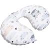 Medi Partners Cuscini da Viaggio Bambini Cuscino per Collo Seggiolino Auto - 100% Cotone Minky Bambino Poggiatesta Cervicale Testa Neonato Aereo Pillow (Radura con Minky grigio)