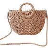 Jsleid Borse Estive Intrecciate a Mano, Borsa in Paglia di Rattan, Borsa da Spiaggia da Donna in Paglia, Pochette Estive, Tracolla Rimovibile, per Tutti i Giorni, Spiaggia, Viaggi, Campeggio, Estate, Marrone