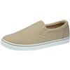 Yinka Shoes Espadrillas da uomo in tela a rete, casual, basse, Plimsoll, Tortora, 46 EU