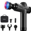 TERRAILLON - GUN MASSAGER EXPERT - Pistola massaggiante multizone, 20 velocità 2800-3200 RPM, schermo digitale, timer integrato, 5 punte in silicone di cui 1 caldo-freddo, USB-C, custodia inclusa,