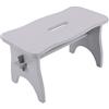 Creative Deco Piccolo Sgabello in Legno, Gradino Cucina Bambini | 38 x 19 x 21 cm | Sgabello Basso Colore Grigio | Sgabelli Cucina, Scaletta Wc per Bambini, Poggiapiedi Comodo | Deco Supporto Piante