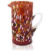 MAZZEGA ART & DESIGN - 1 Caraffa Classic in Vetro Soffiata e Lavorata a Mano con Murrine di Murano, linea "I Colori di Murano" 1000 ml. Made in Italy (ROSSO, 1)