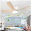 Aigostar Ventilatore da Soffitto con Luce e Telecomando Silenzioso 52'', Dimmerabile, 2700K-6500K, 30W Motor DC Reversibile, 6 Velocità, Adatto per soggiorno, camera da letto e sala da pranzo