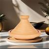Marrakesch Tajine marocchina pentola per cucinare, casseruola non smaltata, diametro 26 cm, per 1-3 persone, con ricette e istruzioni per l'uso (lingua italiana non garantita)
