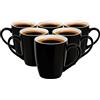Glasmark KROSNO 1992 Tazza in Ceramica 6 Pezzi Set di Tazze da Caffè e Tè Nere 350 ml