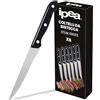 IPEA Olivia Coltelli da Tavola per Bistecca e Carne - Set da 6 pezzi - Lama Liscia in Acciaio Inox lunghezza 22 cm