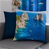 PETTI Artigiani Italiani - Coppia di Federe Cuscino 45x45 cm in Microfibra, Cuscini Arredo Camera da Letto, Divano, Salotto, Set 2 Fodere Copricuscino, Federa Marino 03, 100% Made in Italy