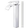 IVIGA Rubinetto da bagno cromato alto, miscelatore monocomando in acciaio inox, rubinetto a cascata con beccuccio, altezza 224 cm, miscelatore per lavabo con tubi dell'acqua da 60 cm