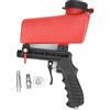 Jectse Kit pistola pneumatica per sabbiatura, attrezzo per sabbiatura a sabbia piccola portatile 90PSI con serbatoio di alimentazione e 2 ugelli