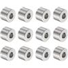 QUARKZMAN 12pz Distanziatore in Acciaio Inossidabile 6.2mm Foro x 15mm OD x 10mm Lunghezza Boccola per Vite Finitura Semplice Distanziatore Metallo Rotondo per Viti Bulloni e Barre M6