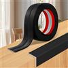 Lefunom Modanatura decorativa autoadesiva flessibile profilo angolare in PVC per pareti, profilo angolare per piastrelle e bordo del soffitto (Nero lucido, 6cm×3m)