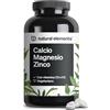 natural elements Calcio Complex con Magnesio e Zinco + Vitamina D3 K2-360 compresse per 6 mesi - 520mg Calcio per dose giornaliera - Dosaggio ottimale, senza additivi - sviluppato e testato in Germania