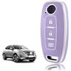 TOOMUME Cover Chiave TPU, Custodia Chiave Adatto per Nissan Qashqai J12 Juke F16 X Trail T33 Airya B6 B8 B9 Micra Altima Teana Murano Kicks, Copri Chiavi Guscio Chiave Auto Telecomando - Tre Linee