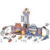 W'TOY Grande stazione di Emergenza con Suoni e Luci - Pompieri e Polizia - Suoni e Luci - Megafono - 2 Modellini auto die-cast incluse - Dimensioni 75 x H 39 x 30 cm - Globo Giocattoli - WToy 42189