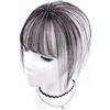 Mrisata Topper per Capelli con Clip su Estensione dei Capelli con Frangia, Posticci per le Donne, Bangs Hair Topper Extension Invisibili Senza Cuciture Sottili Air Bangs, (A)