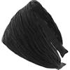 axy Cerchietto ampio con tessuto plissettato in tessuto effetto tessuto, meraviglioso accessorio per capelli HR32B (nero)