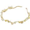 SSyang Cerchietto Fiori, Fasce del Fiori Regolabile, Fiori Corona Fascia Capelli per Sposa Damigella Onore Ragazza Donna, Fiori Coronaper Nozze Vacanza Carnevale Halloween Festa (Bianco)